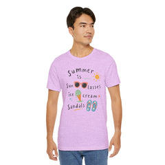 Summer Is — Graphic Tee (Sunglasses, Ice Cream & Sandals)