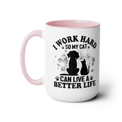 Cat slave mug, funny cat mug, gift for cat lover, crazy cat lady gift, pet owner gift, kitten lover mug, cat gift, animal lover present