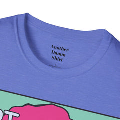 HOT Pink Cotton Candy Haired Pop Art Lady Unisex Softstyle T-Shirt