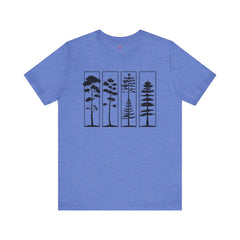 Nature-Inspired Unisex Jersey Tee, Tree Graphic T-Shirt, Eco-Friendly Fashion, Gift for Nature Lovers, Casual Wear, Outdoor Adventure