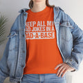 Dads Jokes Only  Dad A Base, Unisex Heavy Cotton Tee