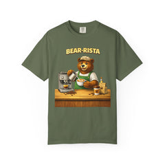 Bear‑Rista Coffee T‑Shirt — Cute Barista Bear Graphic Tee