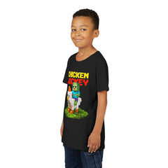Youth Chicken Jockey Tee - Fun Gamer T-Shirt for Kids