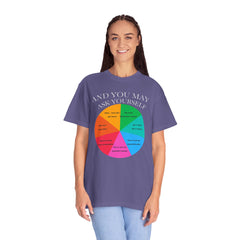 Motivational Talking Head Unisex Garment-Dyed T-Shirt - "And You May Ask Yourself"
