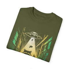 Raccoon UFO Funny Comfort Colors Graphic T-Shirt