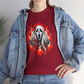 Fiery Fire Ghost - Graphic Unisex Heavy Cotton Tee