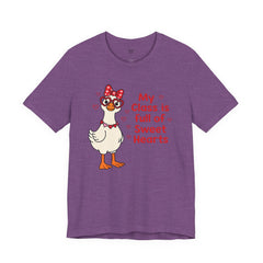 Teacher Valentine T-Shirt - My Class Is Full of Sweet Hearts Cute Duck Design