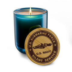 U.S. Navy Submarine Force Silent Service Engraved Soy Candle  14 oz