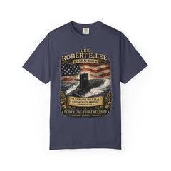 USS Robert E. Lee SSBN 601 Submarine Graphic Tee with namesake quote