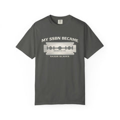 My SSBN Became Razor Blades Graphic Vintage Submarine Veteran Tee