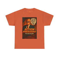 80s Action Movie Parody President Trump Tee - Unisex Heavy Cotton T-Shirt,