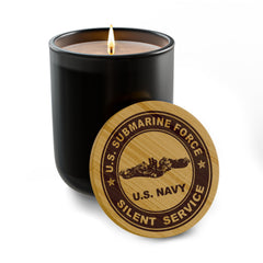 U.S. Navy Submarine Force Silent Service Engraved Soy Candle  14 oz