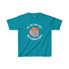 Orange Reading Cat Tee | Cute Kids Book Lover Shirt