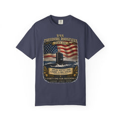 USS Theodore Roosevelt SSBN-600 T-Shirt – with namesake quote