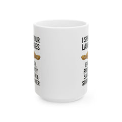 Submarine Officer Language Lover Mug | Ceramic Coffee Cup 11oz 15oz