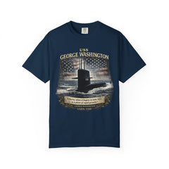 USS George Washington SSBN 598 Submarine T-Shirt with a namesake quote
