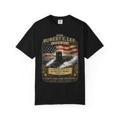 USS Robert E. Lee SSBN 601 Submarine Graphic Tee with namesake quote