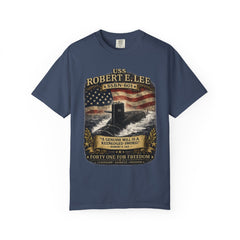 USS Robert E. Lee SSBN 601 Submarine Graphic Tee with namesake quote