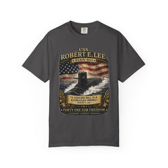 USS Robert E. Lee SSBN 601 Submarine Graphic Tee with namesake quote