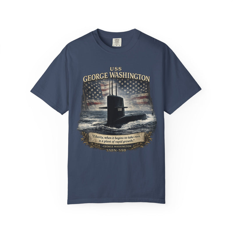 USS George Washington SSBN 598 Submarine T-Shirt with a namesake quote