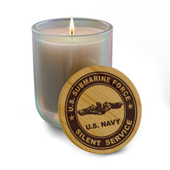 U.S. Navy Submarine Force Silent Service Engraved Soy Candle  14 oz