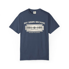 My SSBN Became Razor Blades Graphic Vintage Submarine Veteran Tee