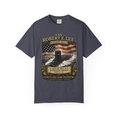 USS Robert E. Lee SSBN 601 Submarine Graphic Tee with namesake quote