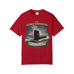 USS George Washington SSBN 598 Submarine T-Shirt with a namesake quote