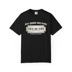 My SSBN Became Razor Blades Graphic Vintage Submarine Veteran Tee