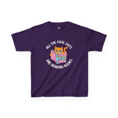 Orange Reading Cat Tee | Cute Kids Book Lover Shirt