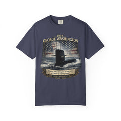 USS George Washington SSBN 598 Submarine T-Shirt with a namesake quote