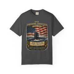 USS Theodore Roosevelt SSBN-600 T-Shirt – with namesake quote