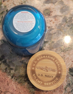 U.S. Navy Submarine Force Silent Service Engraved Soy Candle  14 oz
