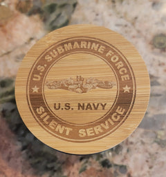 U.S. Navy Submarine Force Silent Service Engraved Soy Candle  14 oz