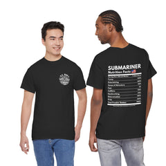 USN Submarine Nutritional Facts - Unisex Heavy Cotton Tee