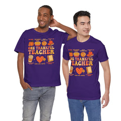 One Thankful Teacher T‑Shirt – Fall and Thanksgiving  Teacher Appreciation Tee