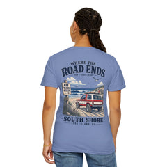 Where the Road Ends Long Island Unisex Garment-Dyed T-shirt
