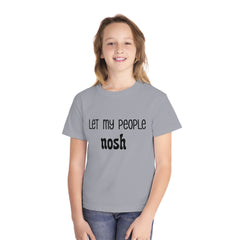 Youth Midweight Tee - 'Let My People Nosh' Foodie T-Shirt for Kids