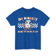 No Diggity Halloween Raccoon! Graphic Unisex Heavy Cotton Tee