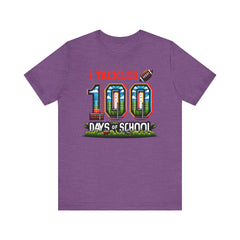 I Tackled 100 Days of School - Unisex Short Sleeve Tee