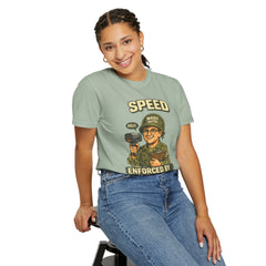 Speed Enforced By Radar T-Shirt — MASH 4077 Retro Traffic Cop Graphic Tee