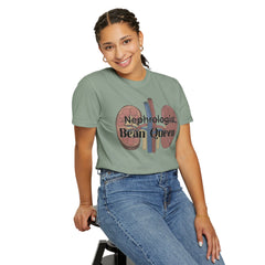 Nephrologist Bean Queen, Graphic Unisex Garment-Dyed T-shirt