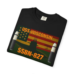 USS Wisconsin SSBN-827 Unisex T-Shirt - Military Vintage Style Tee