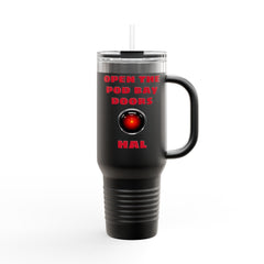 Space Odyssey Insulated Travel Mug, 40oz - Open The Pod Bay Doors HAL