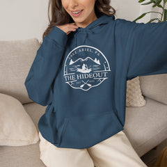 The Hideout Adventure Hoodie – Lake Ariel, PA Mountain Graphic Hooded Sweatshirt
