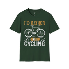 Cycling Enthusiast Unisex T-Shirt - 'I'd Rather Be Cycling' Design