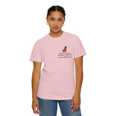 Lauren McGowan Front Logo Back Graphic Baldwin Harbor Animal Hospital "Who Let the Dogs Out?" Tee