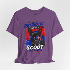 Personalized With Your Dogs Image and Name Patriotic Unisex Jersey Short Sleeve Tee