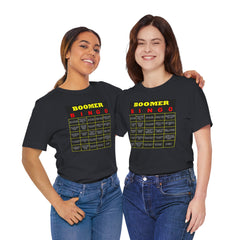 FUNNY BOOMER BINGO - Unisex Jersey Short Sleeve Tee