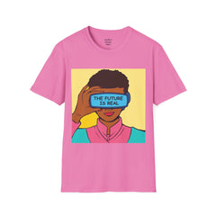 The FUTURE Is REAL Pop Art Woman Unisex Softstyle T Shirt